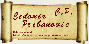 Čedomir Pribanović vizit kartica